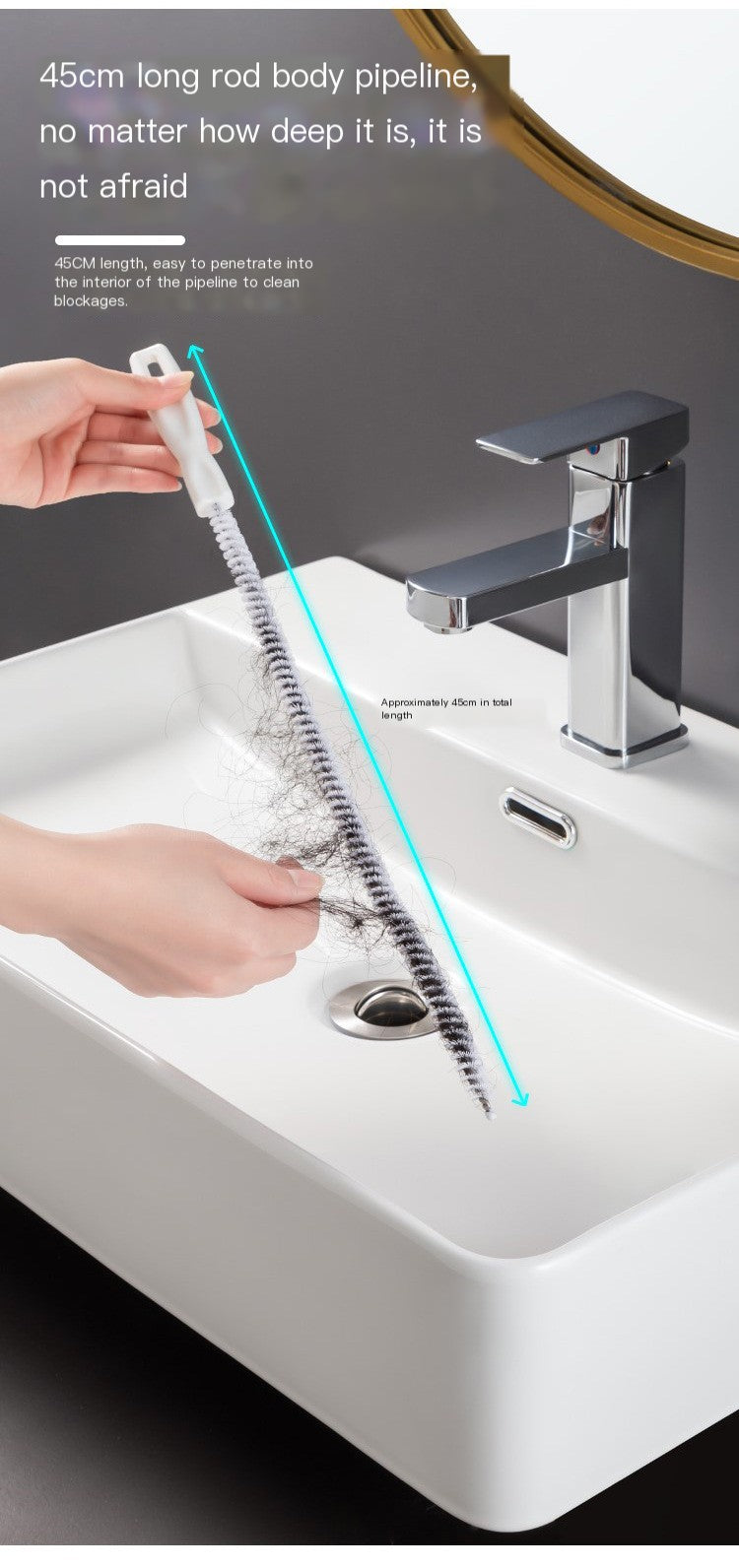 Pipe Drain Cleaner Brush